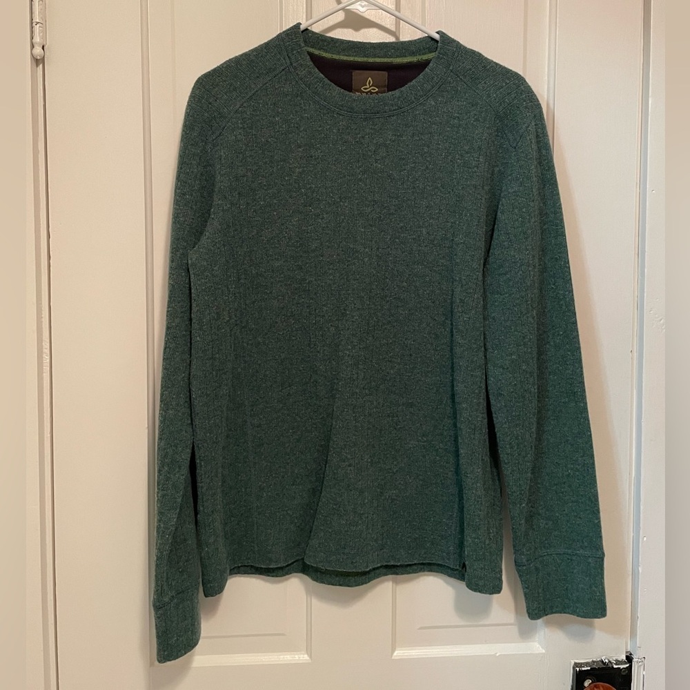 Prana men’s green sweater size medium